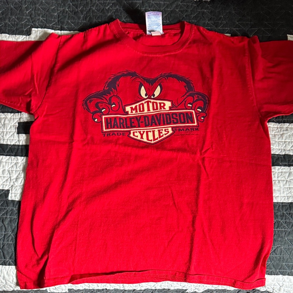 Harley Davidson Harley-Davidson Looney Toons Gossamer shirt Youth Large YL
